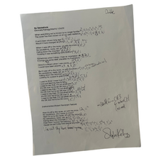 2 Lyric Session Sheets from the making of “Keep It Up, Kid”