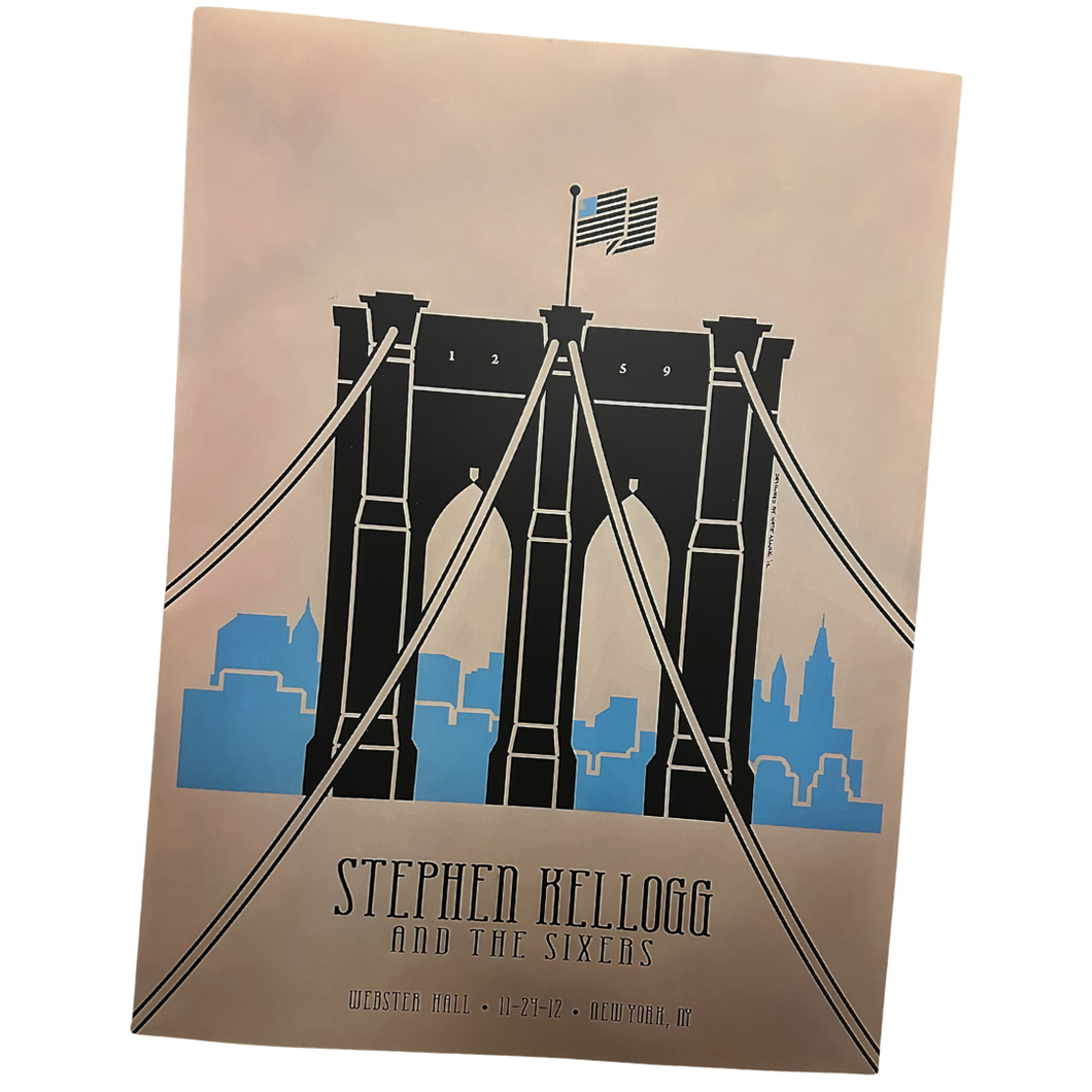 Reprint of Stephen Kellogg and the Sixers Webster Hall Poster 11-24-12