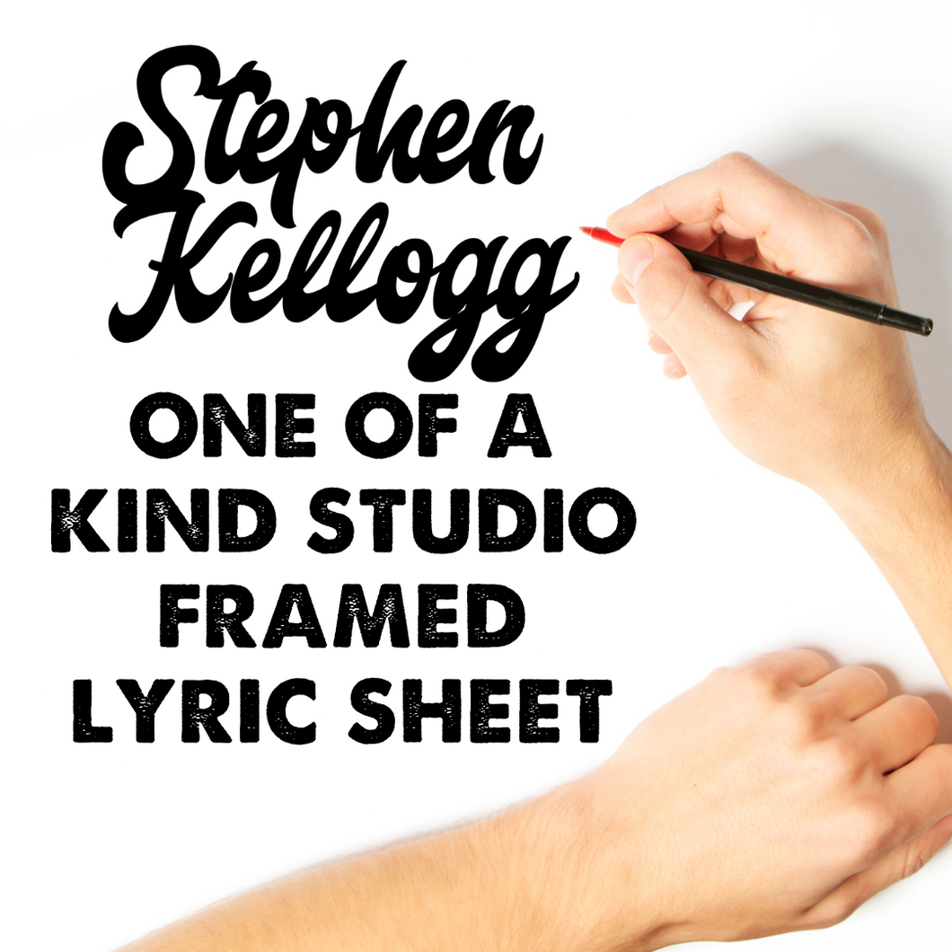 One-of-a-Kind Studio Session Lyric Sheets